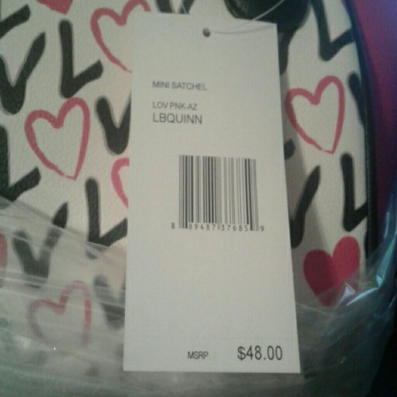 Betsey Johnson Love Pink Mini Satchel NWT - Picture 5 of 6